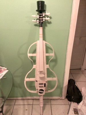 Quite a few parts that require decently tight tolerances, such as the tuning pegs up top, and the battery compartment just above the fine tuner box.