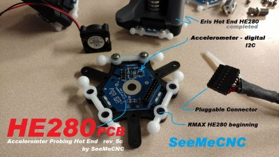 SeeMeCNC HE280 Accelerometer Hot End Board