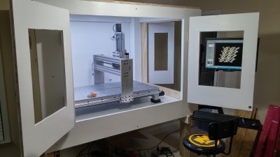 Ready for wiring and controller in the big new enclosure.