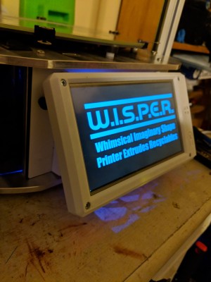 IMG_20181222_095927.jpg (3.07 MiB) Viewed 9218 times From this angle, it's easier to see that the SeeMe files were used. I essentially just joined the two angled brackets together onto a single solid backplane, that then gets attached to the rear of the PanelDue case, taking advantage of the 4 mounting holes originally used by the model designer to attach an arm bracket.