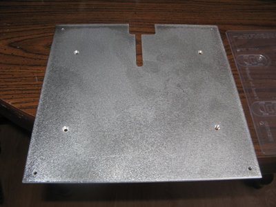 Here is the AL plate notched out for the thermistor and power connections