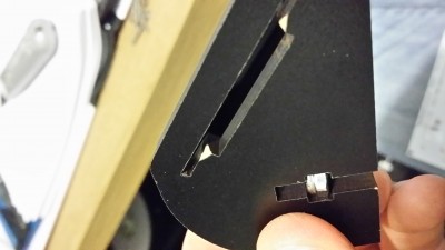 Cut away a few areas so the solder joints will sit in the groove too.