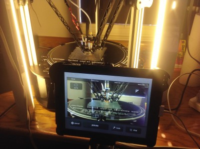 My ipad timelapse setup for the PEEK fan shroud print