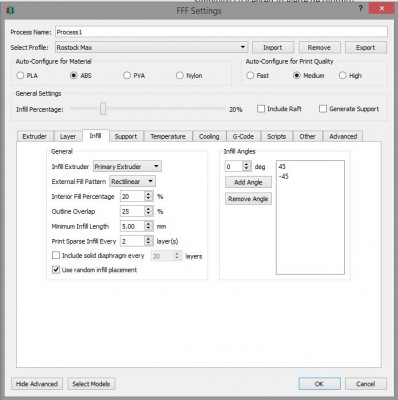 Infill tab