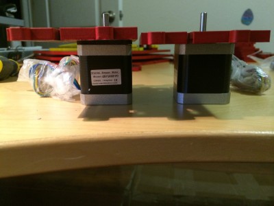 The motor with the damper is &quot;higher&quot;