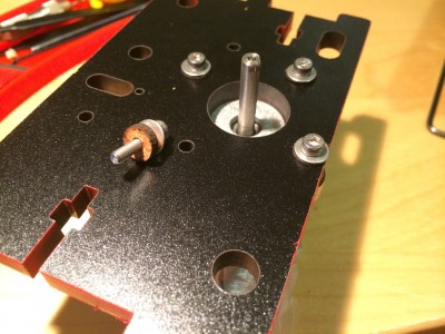 Be sure to place the damper and washer!