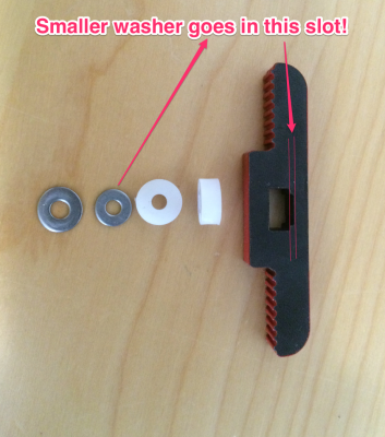 This is where the small washer should be