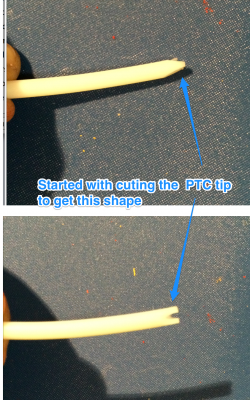 Cut the tip this way