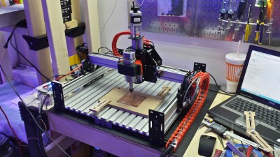 The Shapeoko 2 with a fair amount of 3D printed parts.