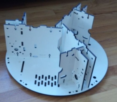 Base with first assemblies attached