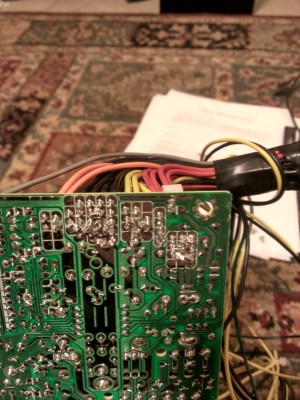 On the back, there are even two separate trace pads for different clusters of the 12v rails.