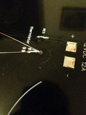 Soldering the Thermistor