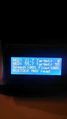 Bed reached/maintaining 55 degree's