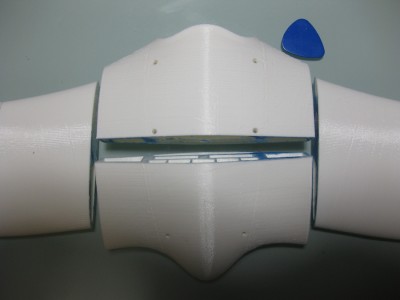 non-constant scaling is super evident when component parts are built in different directions. The central 2 part go fine together since they were built in the same direction. The outer (wings) were built at 90 deg and therefore don't fit:(