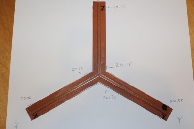This one is good. The spokes point to each tower, each spoke is 110 mm