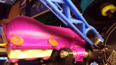 Back of Ducting and modified printed adaptor plate