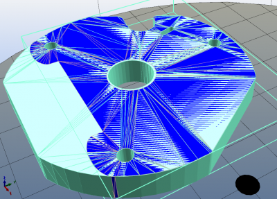 Adaptor Plates overlayed you can see how much I cut away to make room for the ducting