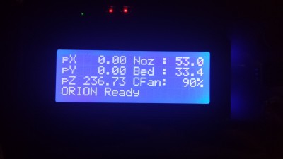 New Info XYZ Pos Noz/Bed Temps and Layer Fan % page - replaces Totals Menu