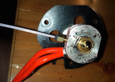 Thermistor in place