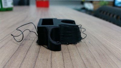 About 75% of the way through the first print I saw the print had rotated 90 degrees and I started getting spaghetti.