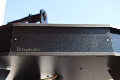 Laser cut SeeMeCNC logo on the top panels